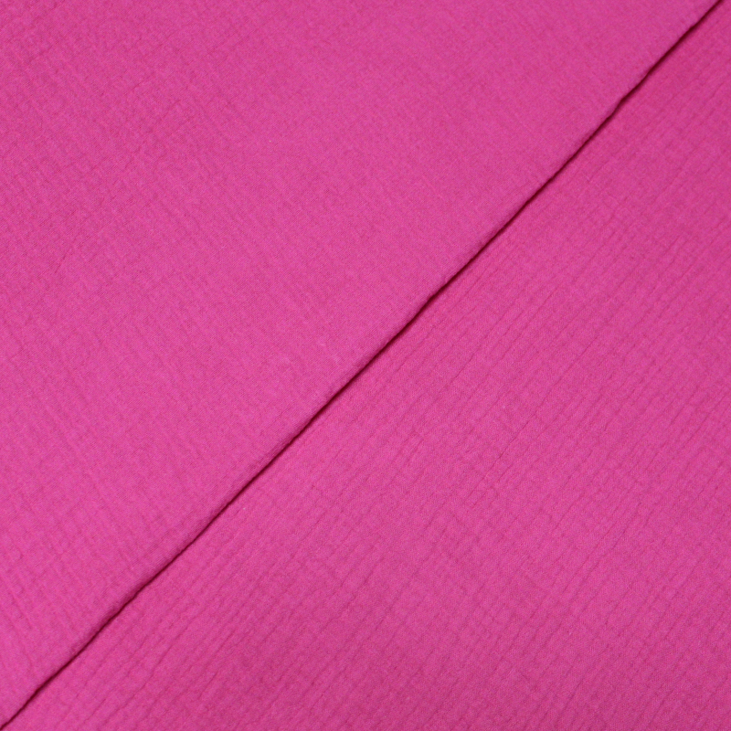 Double gaze 100% coton - Rose vif