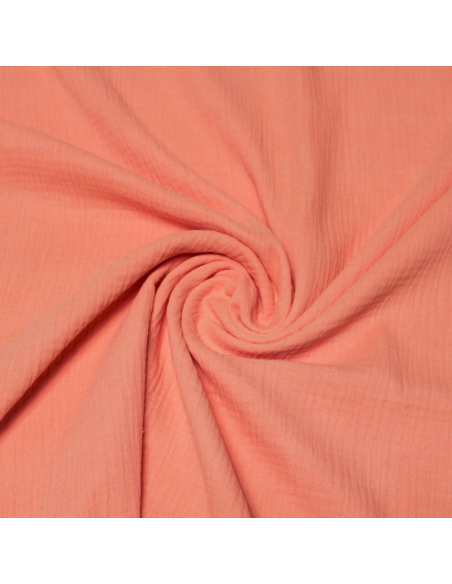 Double gaze 100% coton - Papaye