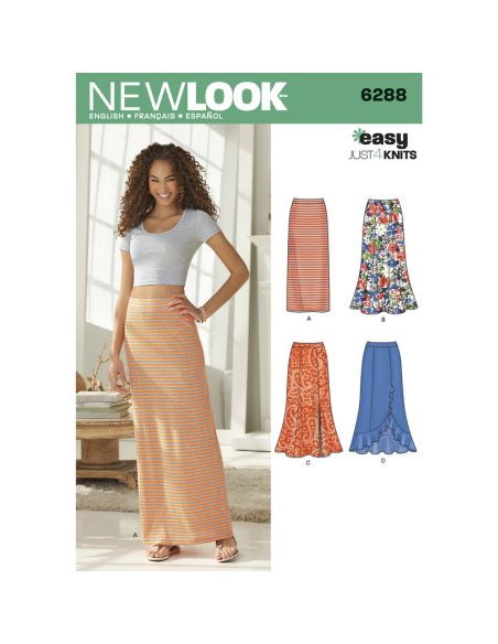 Patron New Look 6288 - Jupe longue