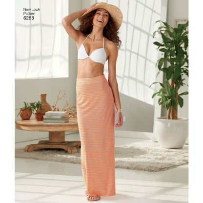 Patron New Look 6288 - Jupe longue 2