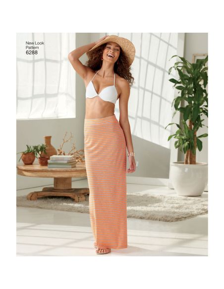 Patron New Look 6288 - Jupe longue