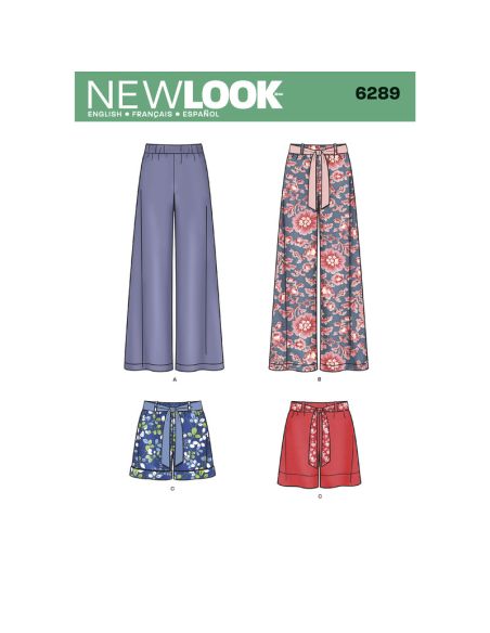 Patron New Look 6289 - Short et pantalon