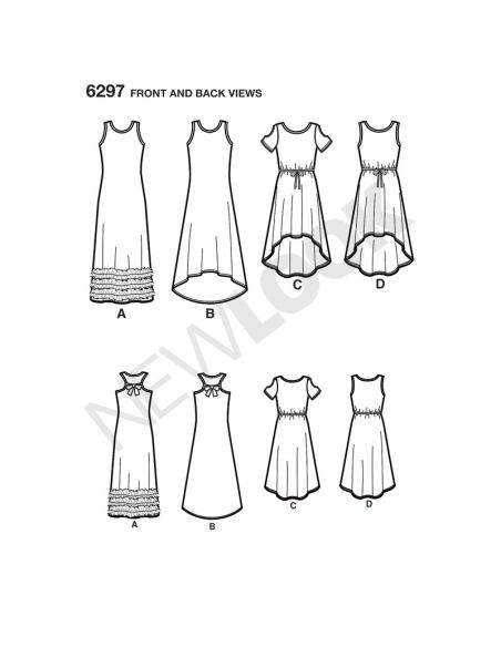 Patron New Look 6297 - Robe longue