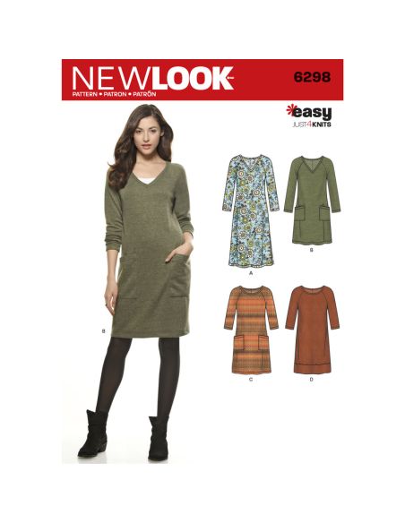 Patron New Look 6298 - Robe tunique