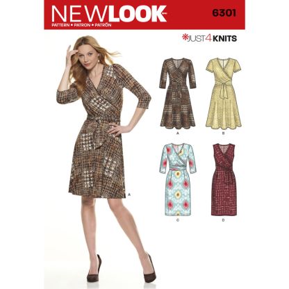 Patron New Look 6301 - Robe portefeuille