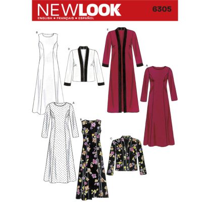 Patron New Look 6305 - Robes et vestes