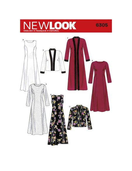 Patron New Look 6305 - Robes et vestes