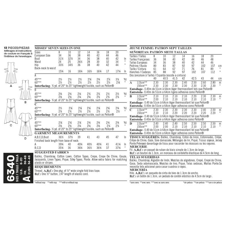 Patron New Look 6340 - Robe