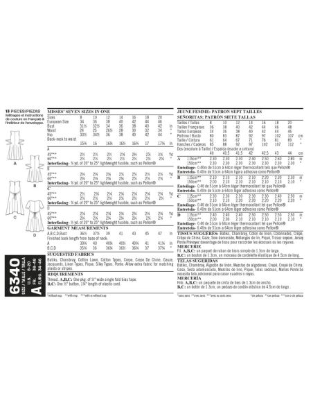 Patron New Look 6340 - Robe