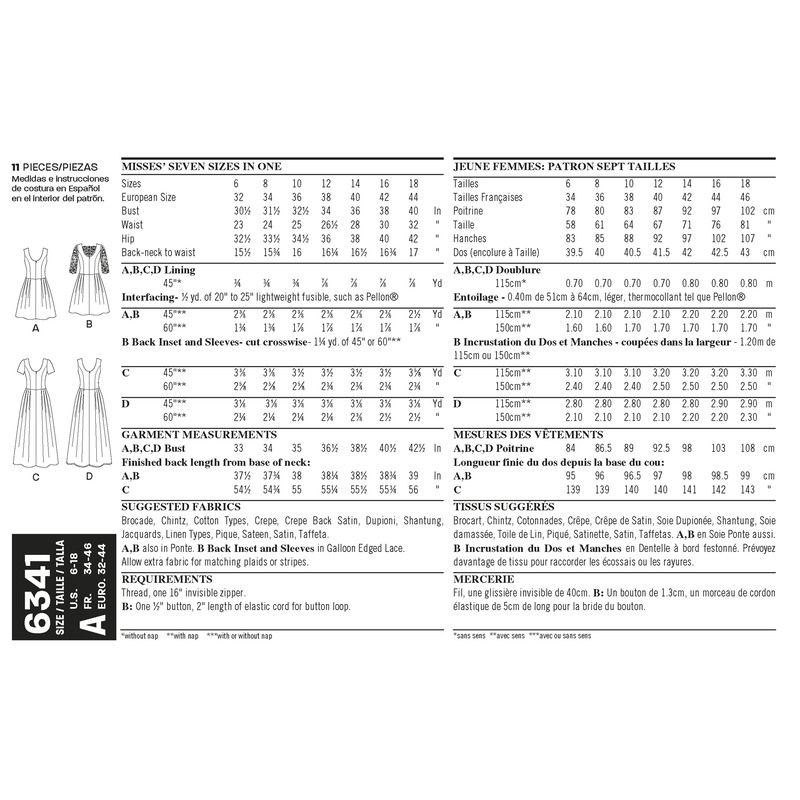 Patron New Look 6341 - Robe