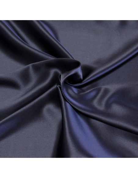 Satin 100% soie (25 mommes) - Marine