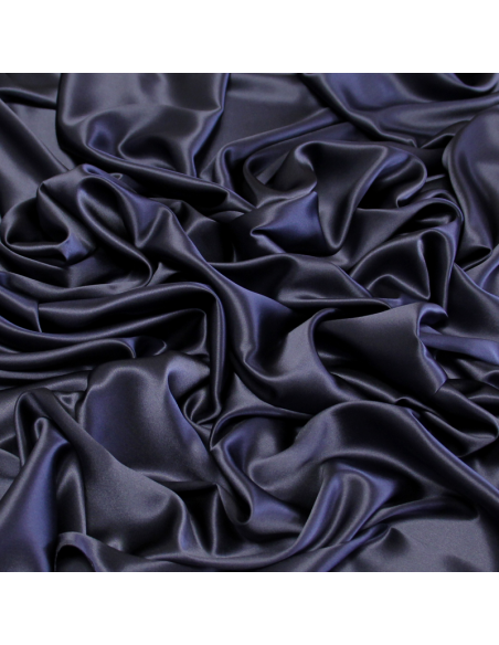 Satin 100% soie (25 mommes) - Marine