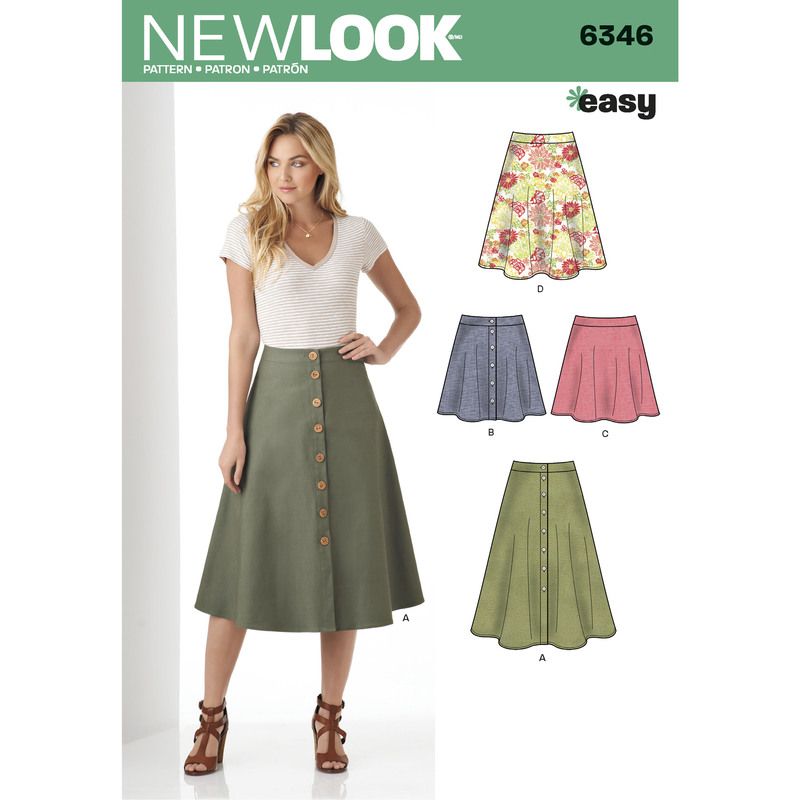 Patron New Look 6346 - Jupe