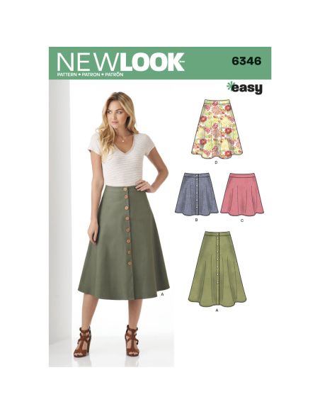Patron New Look 6346 - Jupe