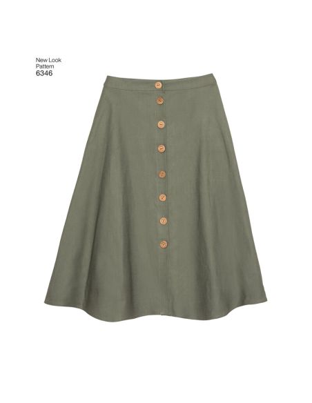 Patron New Look 6346 - Jupe