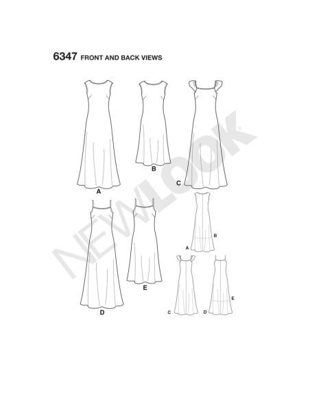 Patron New Look 6347 - Robe