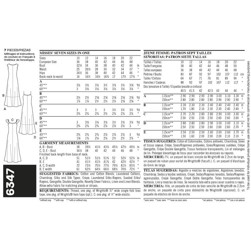 Patron New Look 6347 - Robe