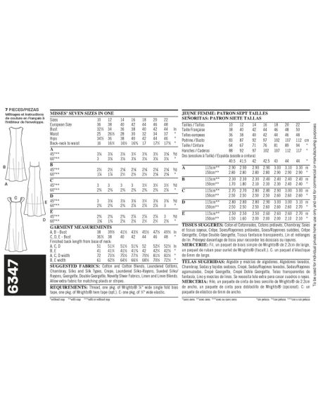 Patron New Look 6347 - Robe