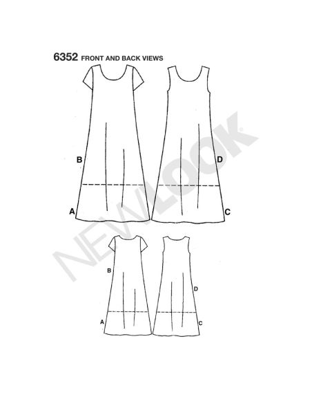 Patron New Look 6352 - Robes