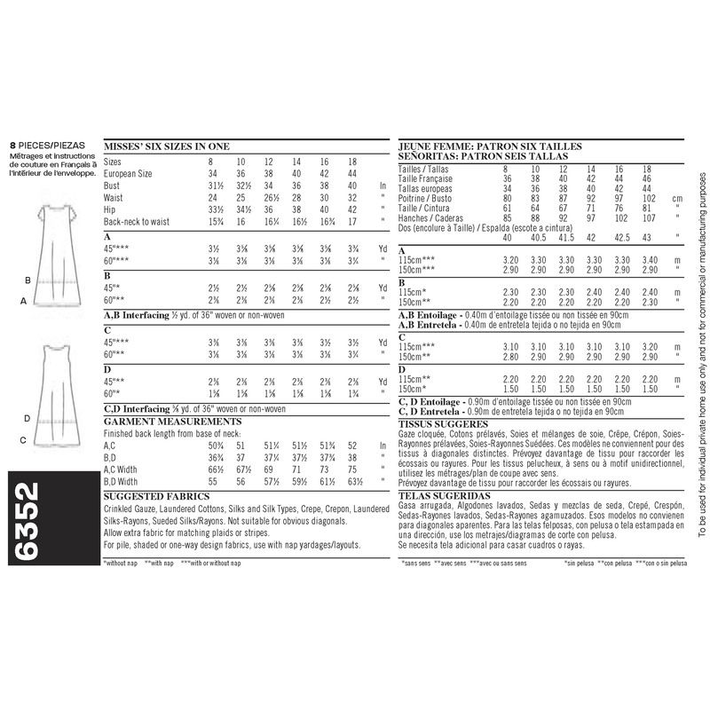 Patron New Look 6352 - Robes