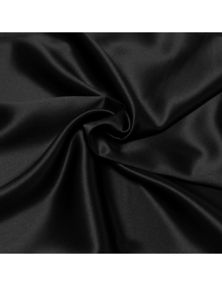 Satin 100% soie (25 mommes) - Noir