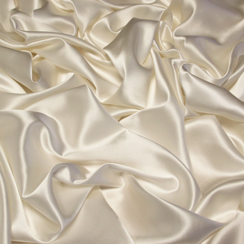 Satin 100% soie (25 mommes) - Blanc cassé