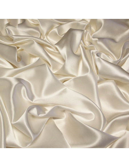Satin 100% soie (25 mommes) - Blanc cassé