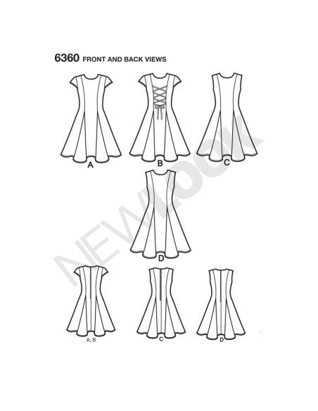 Patron New Look 6360 - Robe fillette