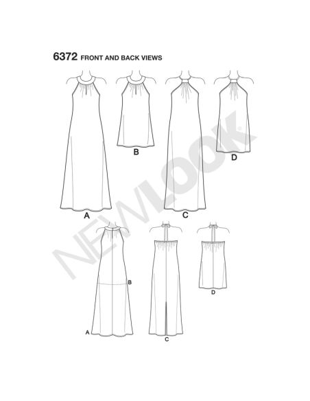 Patron New Look 6372 - Robe