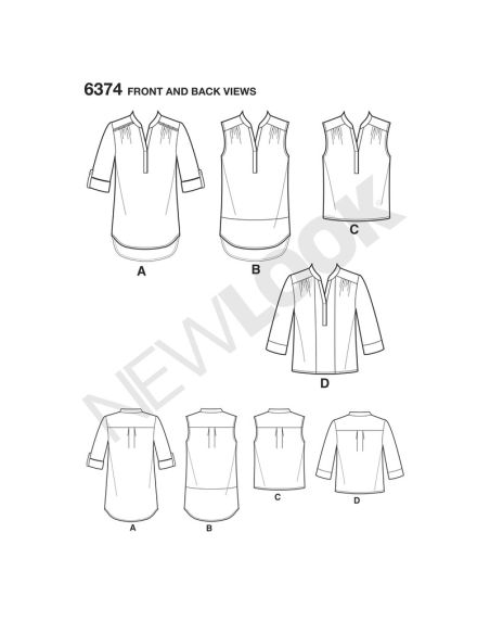 Patron New Look 6374 - Chemisier