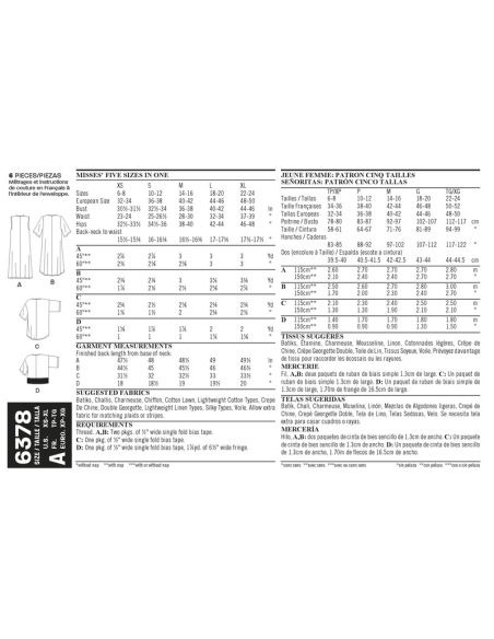 Patron New Look 6378 - Gilet