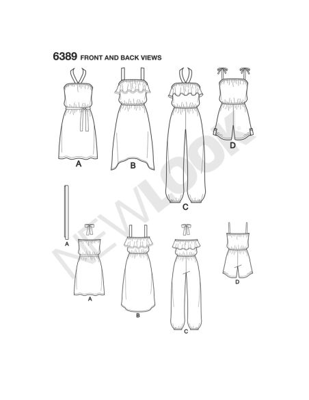 Patron New Look 6389 - Robe et combinaison