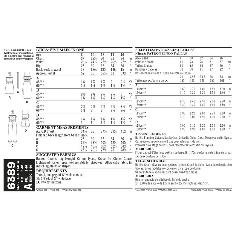 Patron New Look 6389 - Robe et combinaison