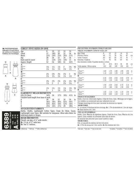 Patron New Look 6389 - Robe et combinaison