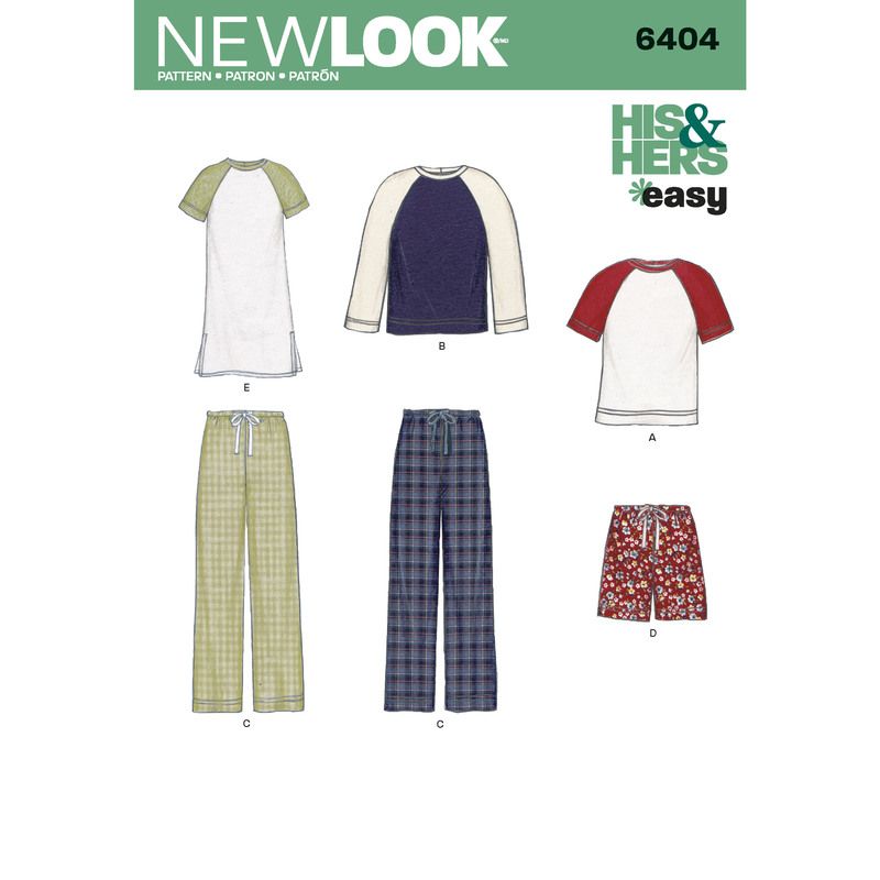 Patron New Look 6404 - Ensemble femme et homme