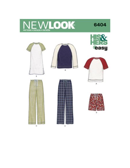 Patron New Look 6404 - Ensemble femme et homme