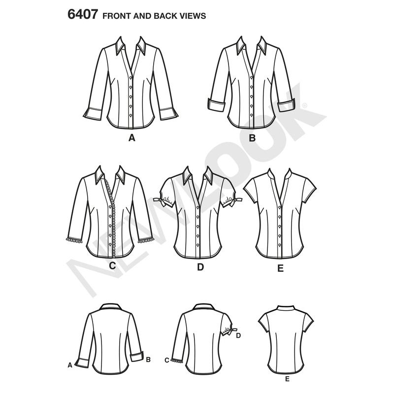 Patron New Look 6407 - Chemise