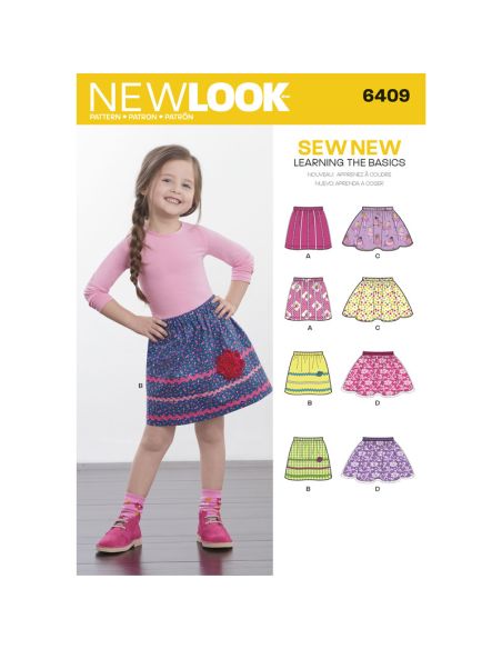 Patron New Look 6409 - Jupe fillette