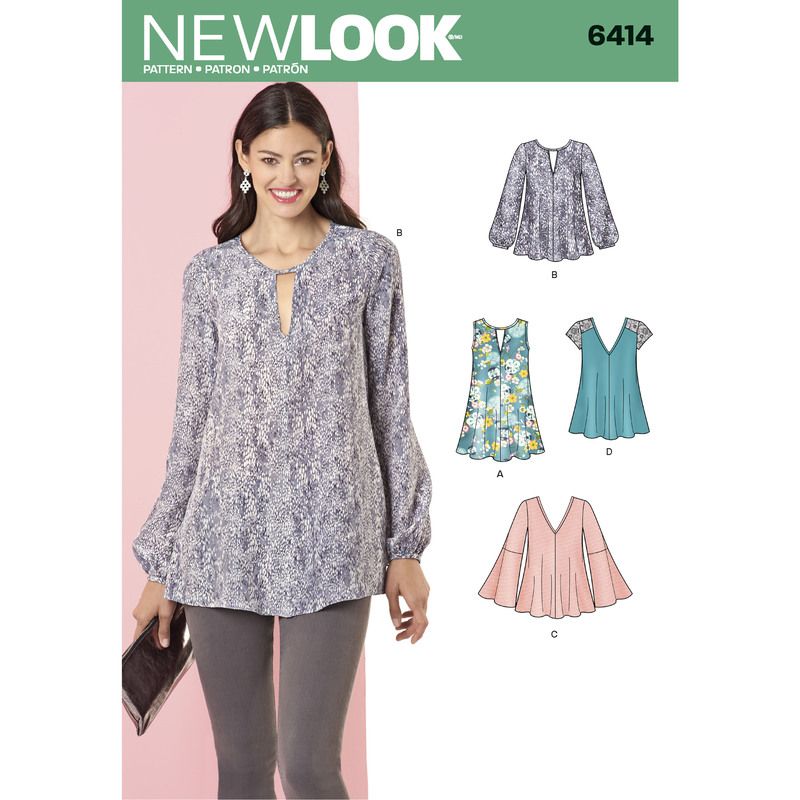 Patron New Look 6414 - Top et chemisier