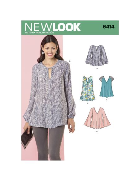 Patron New Look 6414 - Top et chemisier