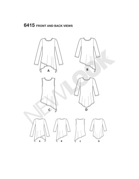 Patron New Look 6415 - Tunique