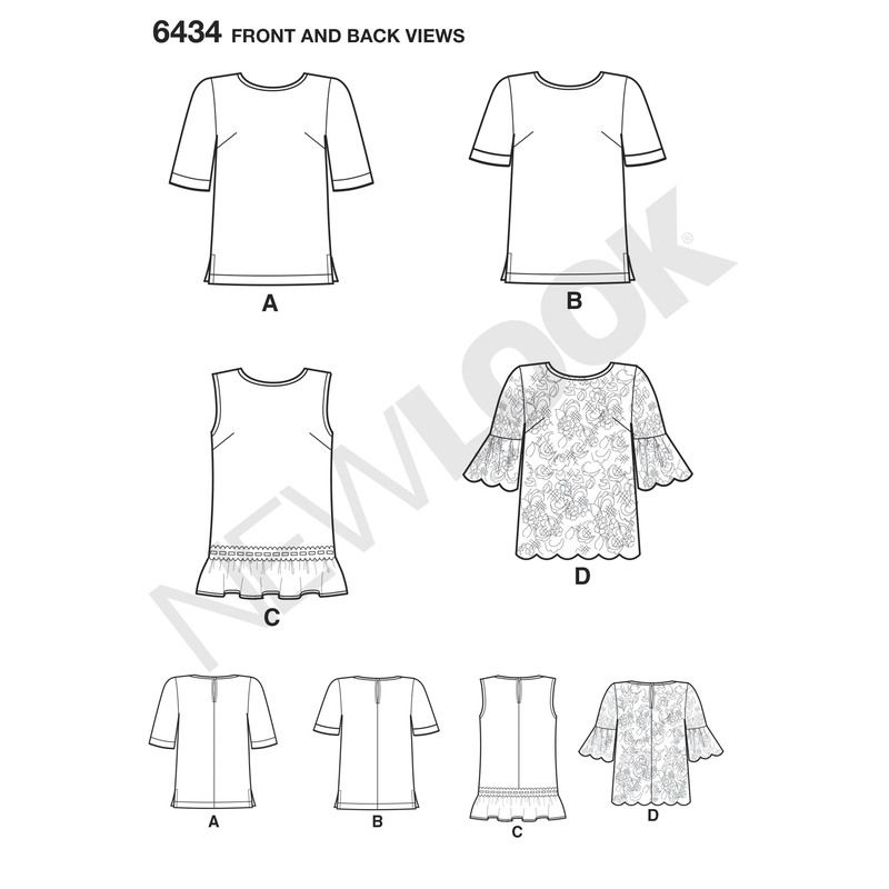 Patron New Look 6434 - Tshirt