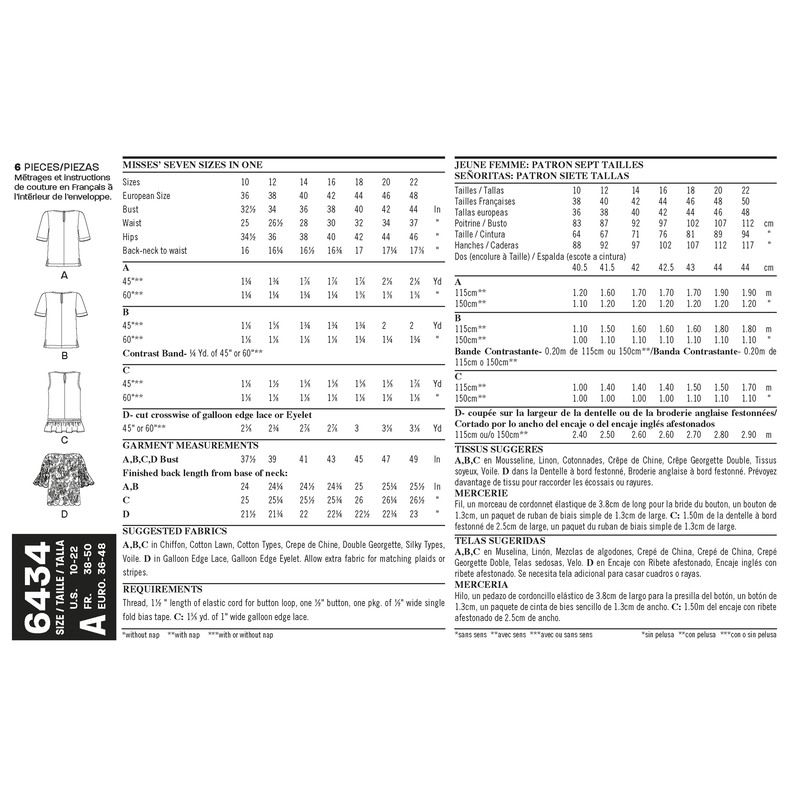 Patron New Look 6434 - Tshirt