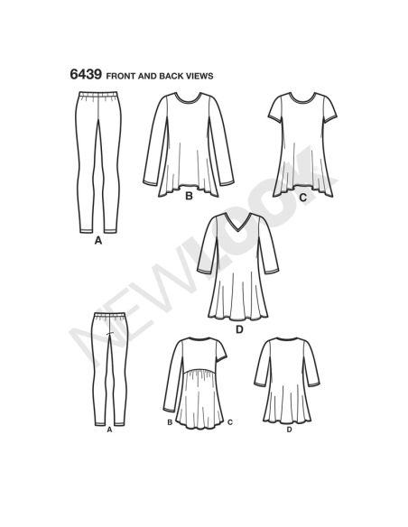 Patron New Look 6439 - Ensemble dames