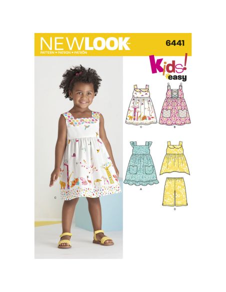 Patron New Look 6441 - Robe fillette