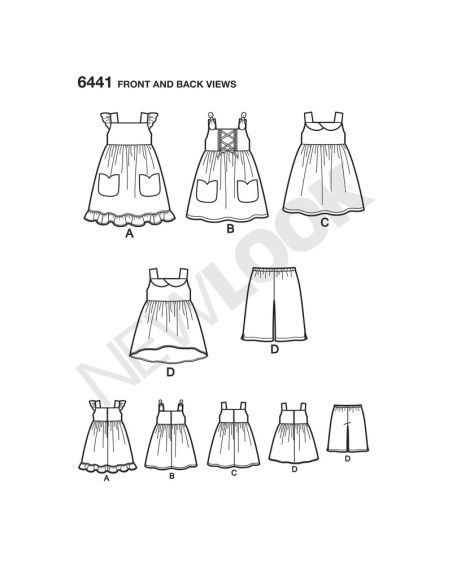 Patron New Look 6441 - Robe fillette