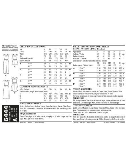 Patron New Look 6444 - Combipantalon