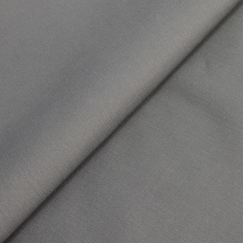 Gabardine coton et polyester gris