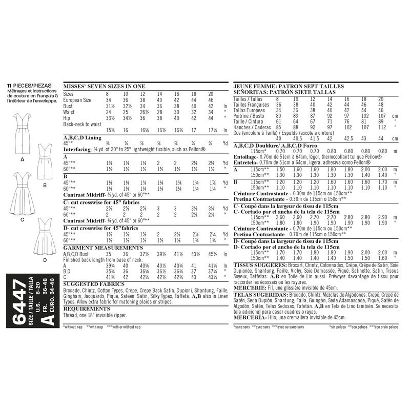 Patron New Look 6447 - Robe