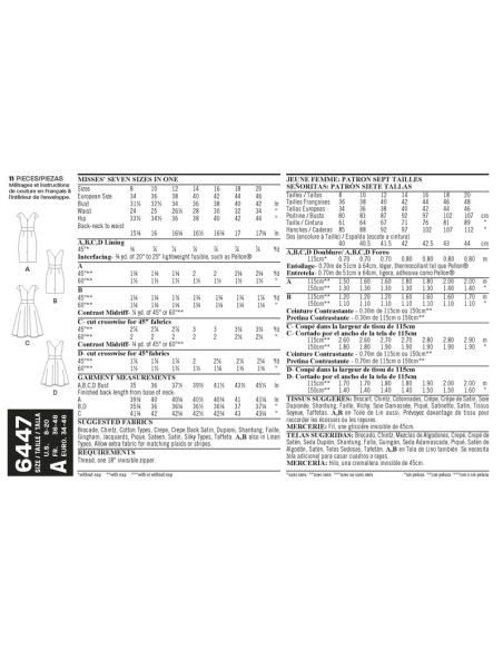 Patron New Look 6447 - Robe